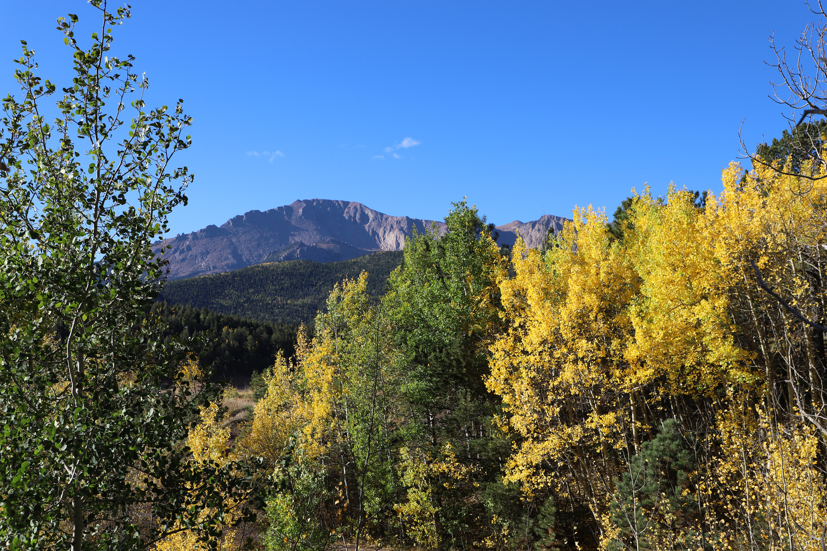 Blick zum Pikes Peak bei Manitou Springs