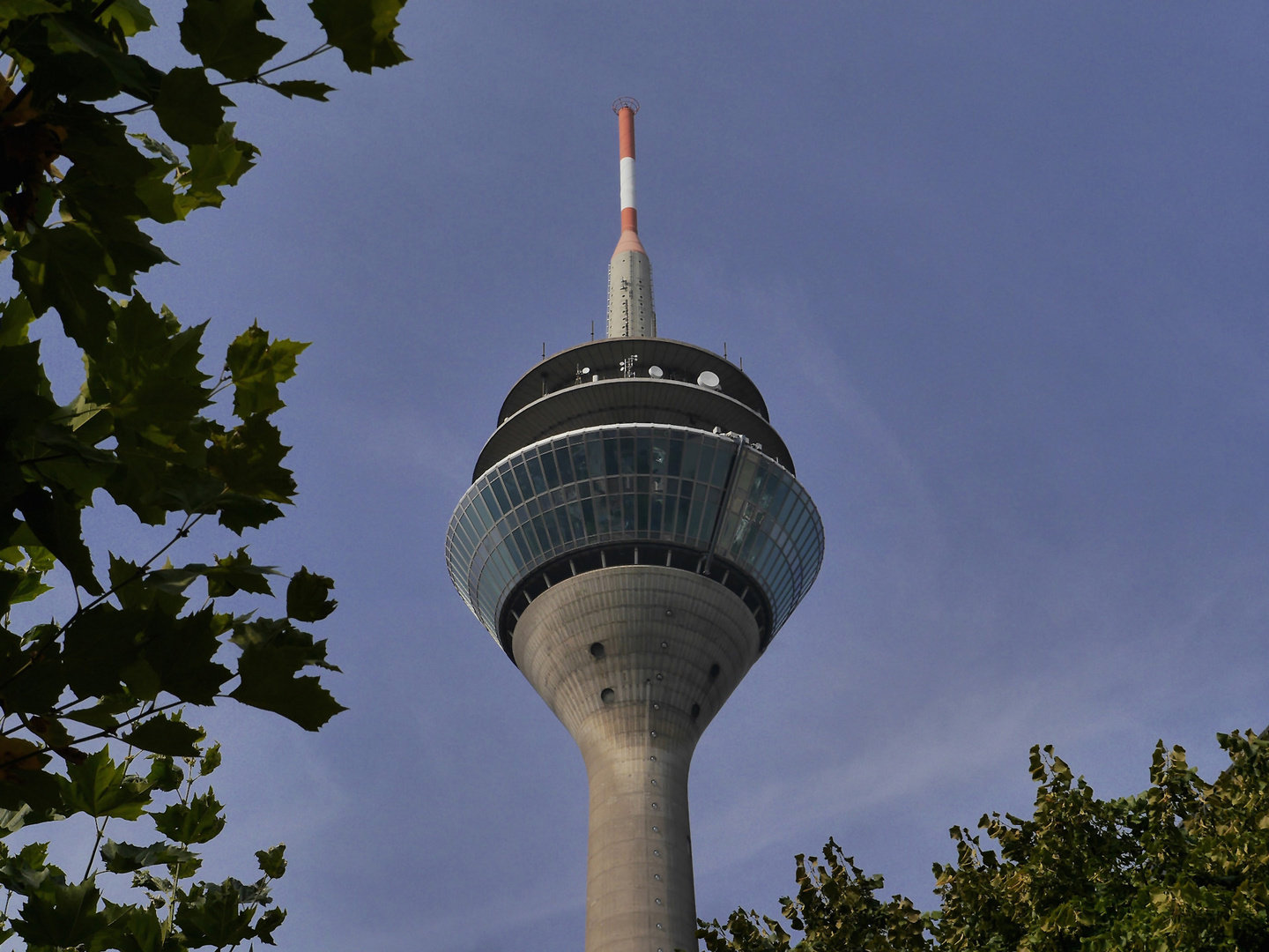 Blick zum Rheinturm Düsseldorf