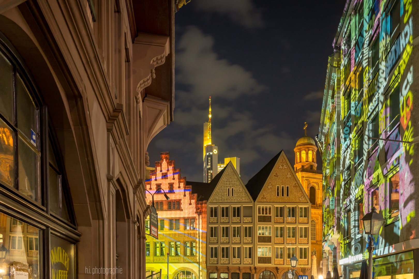 Blick zum Römer Frankfurt am Main - Luminale 2018