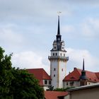 Blick zum Schloß Hartenfels in Torgau