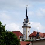 Blick zum Schloß Hartenfels in Torgau