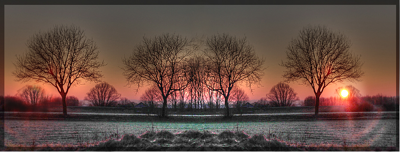 Blick zum Sonnenaufgang am Biedensand