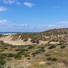 Blick zum Strand in Cala Mesquida