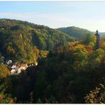 Blick zum Turmhügel und nach Bad Berneck