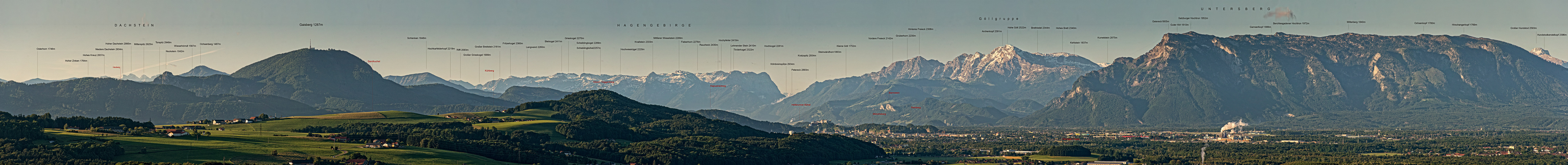 Blick zum Untersberg ins Salzburger Alpenvorland I