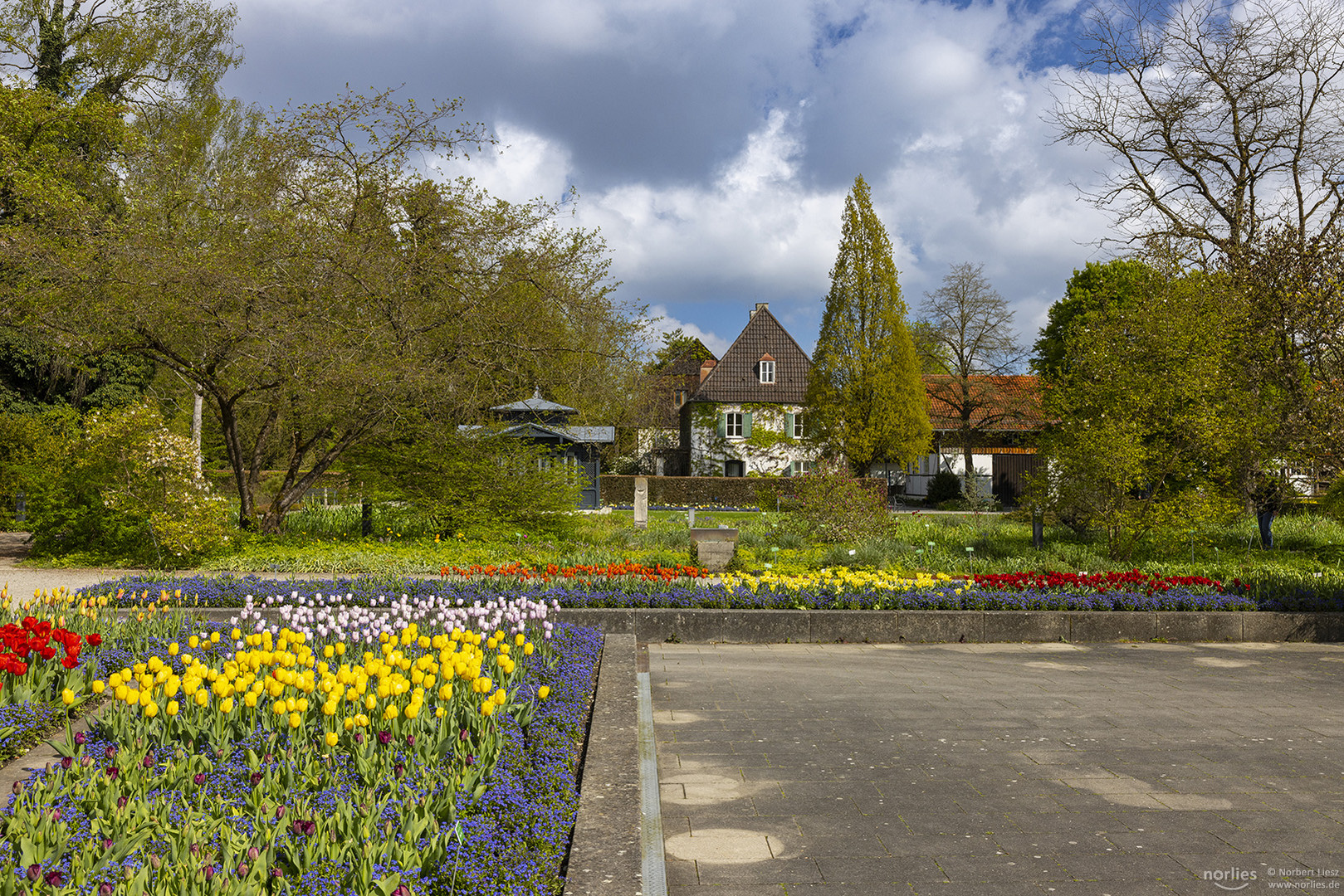 Blick zum Verwaltungsgebäude