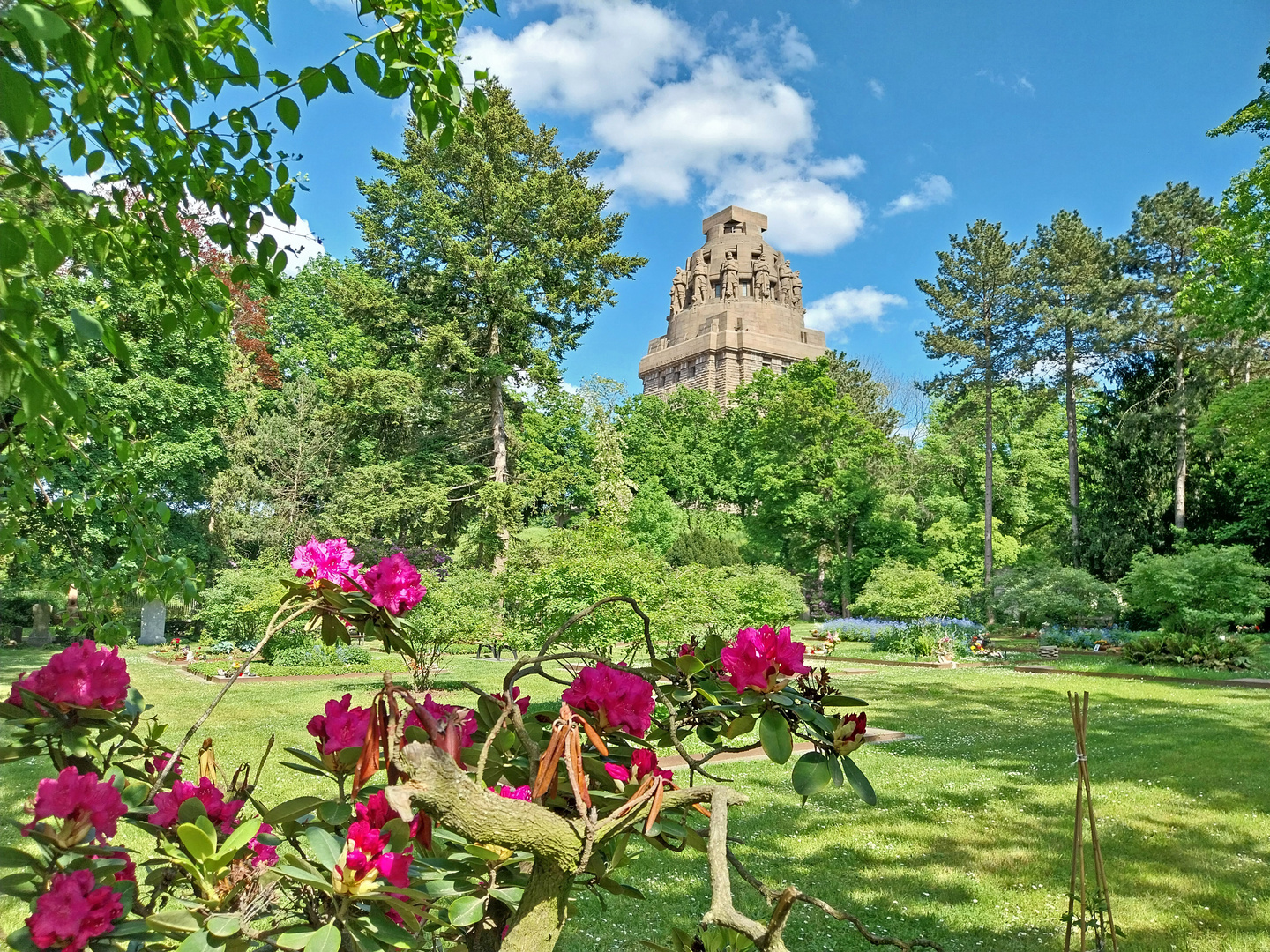 Blick zum Völkerschlachtdenkmal