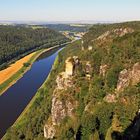 Blick zum Wartturm mit dem spektakulären Felsabsturz vor fast 20 Jahren...