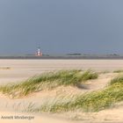 Blick zum Westerhever Leuchtturm