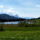 Blick zum Wettersteingebirge