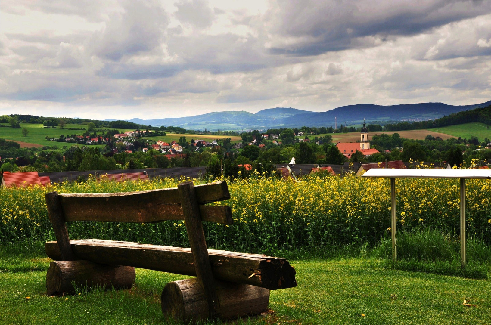 Blick zum Zittauer Gebirge