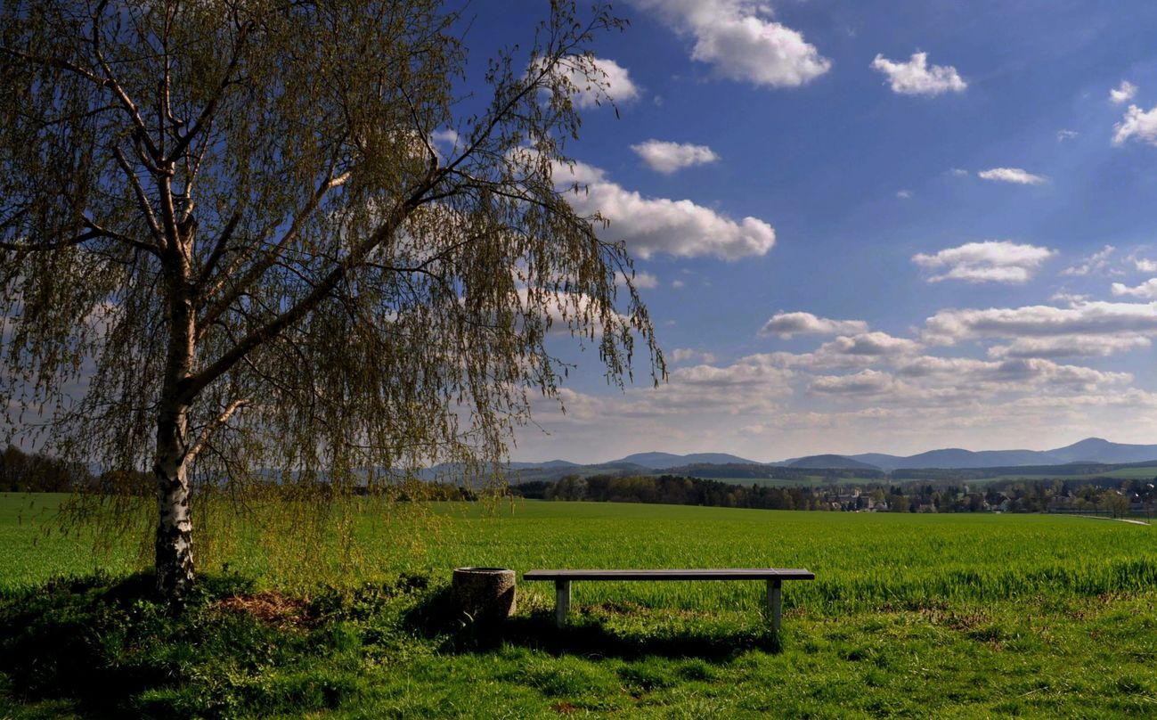 Blick zum Zittauer Gebirge