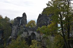 Blick zur Basteibrücke