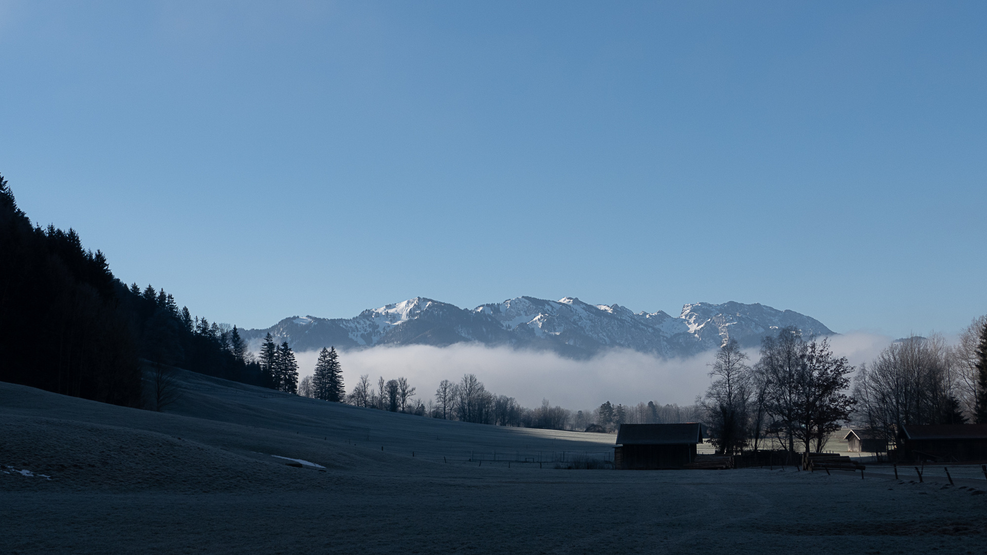 Blick zur Benediktenwand