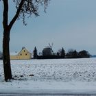 Blick zur Bockwindmühle in Schmannewitz