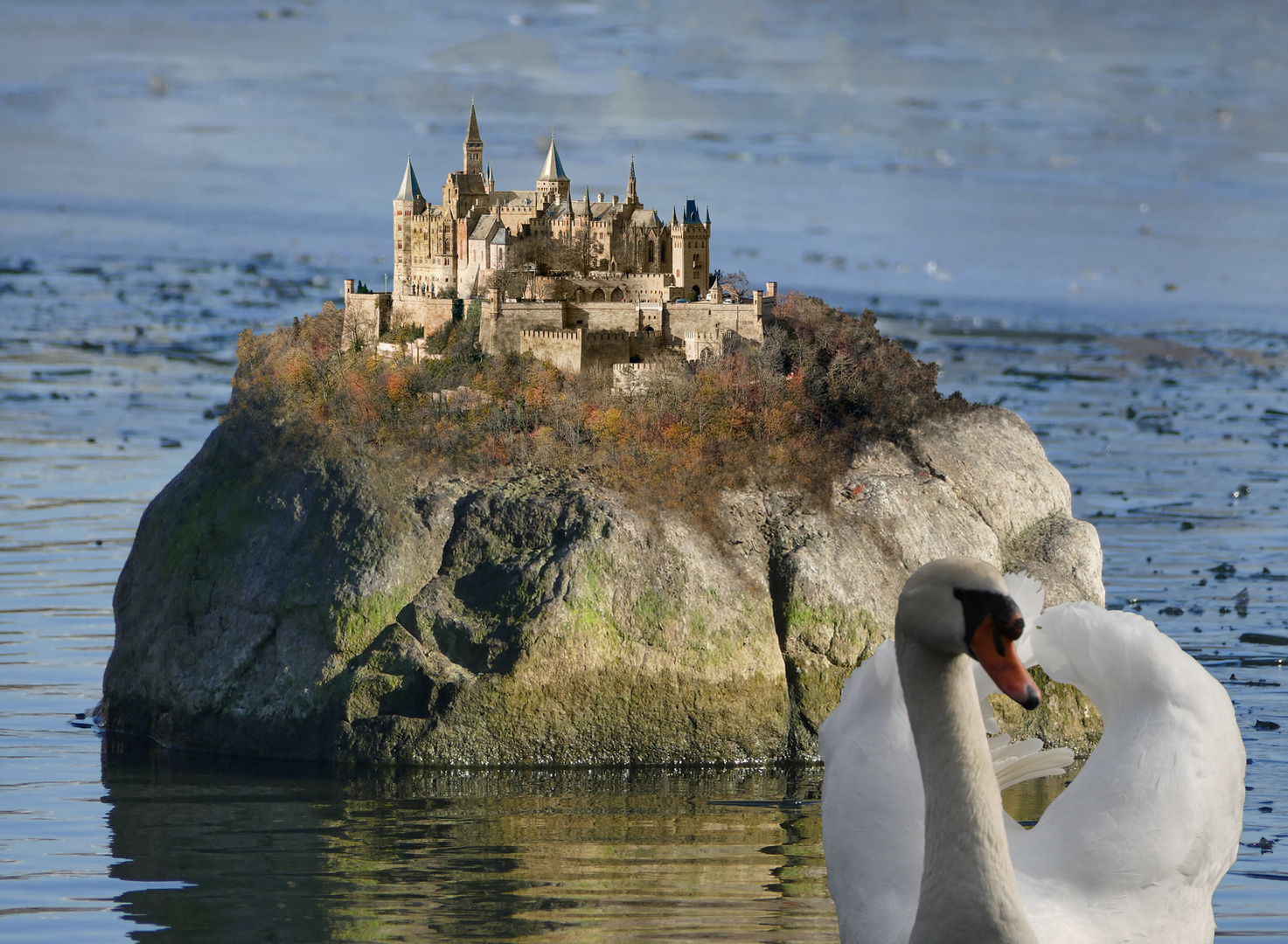 Blick zur Burg Hohenzollern