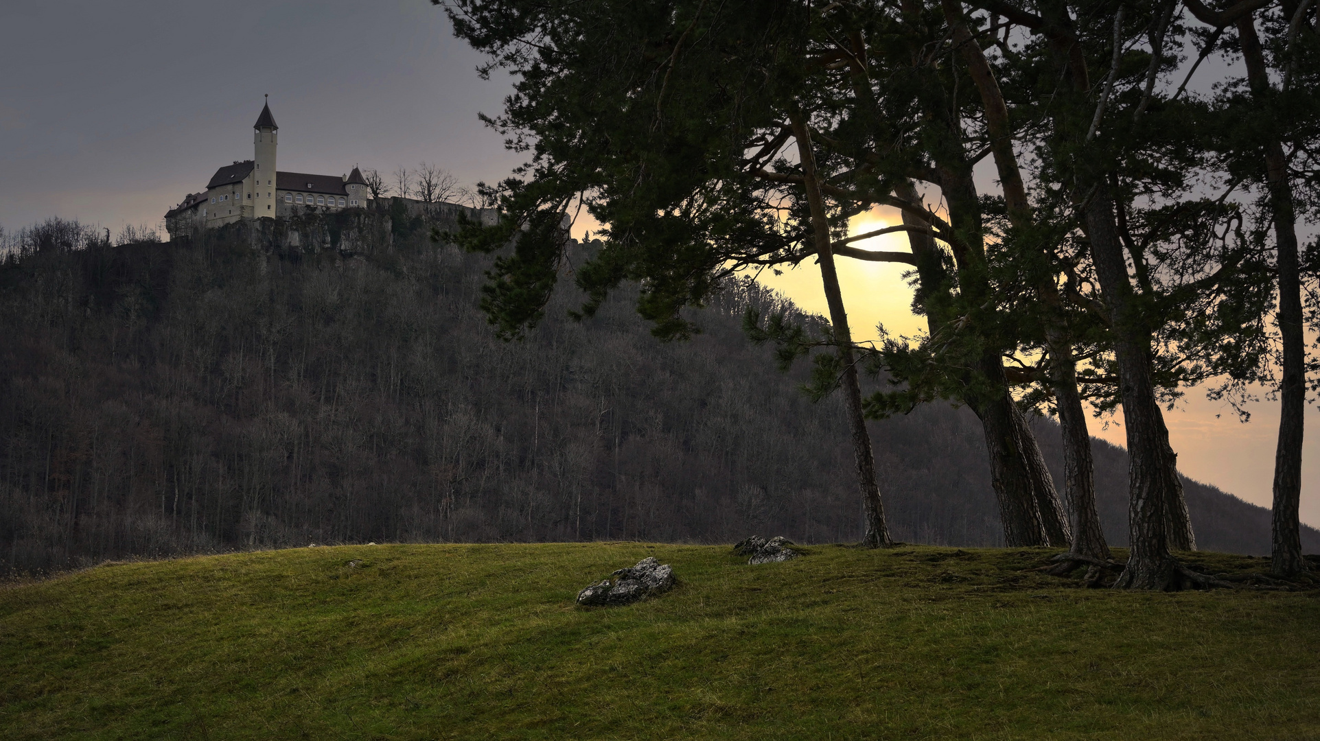 Blick zur Burg Teck