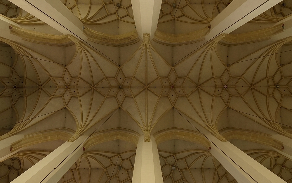 Blick zur Decke in der Liebfrauenkirche zu München. Leider durfte ich nur eine Aufnahme machen....