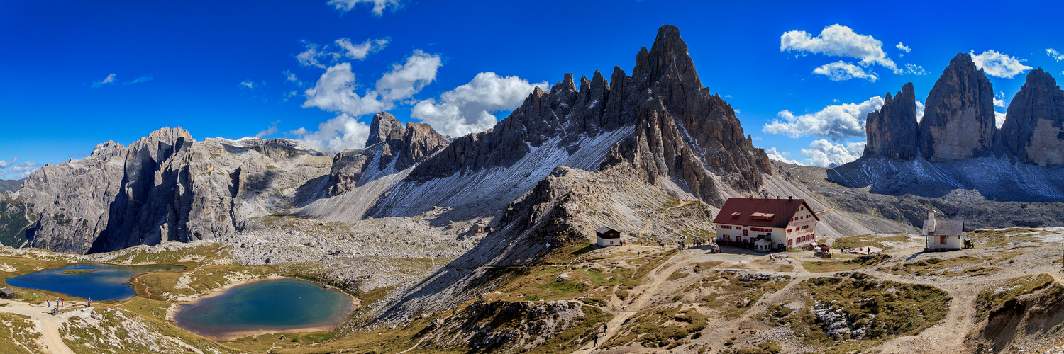 Blick zur Dreizinnen Hütte