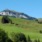 Blick zur Ebenalb vom Parkplatz in Brülisau