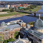 Blick zur Elbe von der Frauenkirche für Heinz zum Erfahrungsaustausch