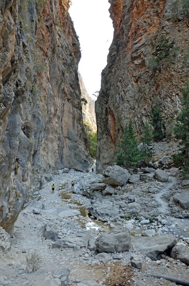 Blick zur engsten Stelle in der Samaria-Schlucht
