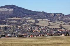 Blick zur fehlenden Autobahntrasse Dresden Prag, die im Bau ist