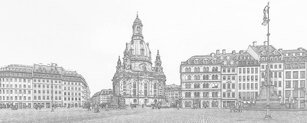 Blick zur Frauenkirche