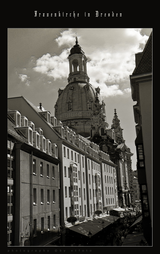 Blick zur Frauenkirche in Dresden