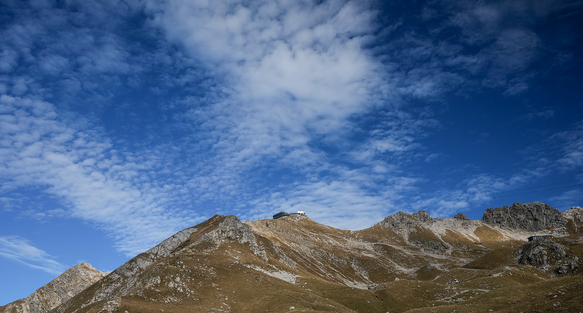 Blick zur Gipfelstation Nebelhorn 2.224 m