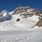 Blick zur Jungfrau vom Gletscher aus, als es dort oben vor 15 Jahren noch eine "heile Welt" gab