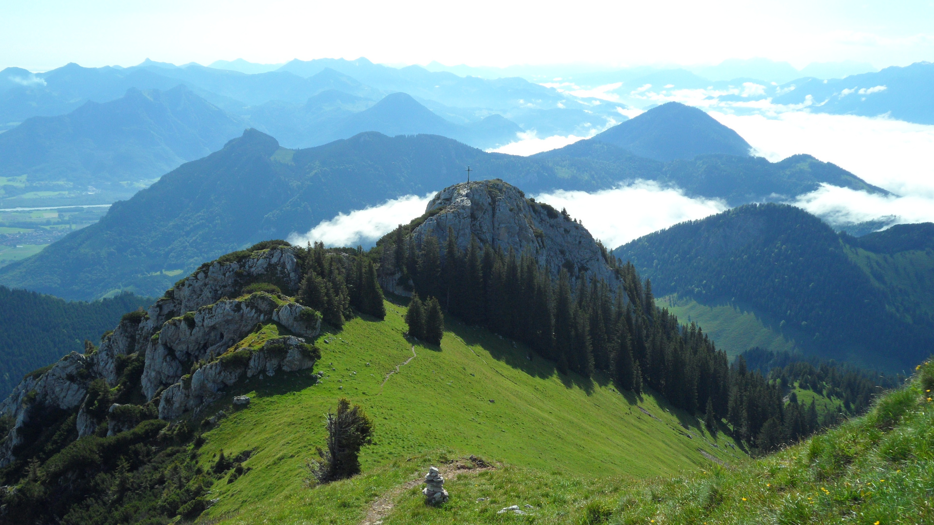 Blick zur Käserwand (Mangfallgebirge)