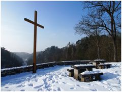 Blick zur Klaussteinkapelle