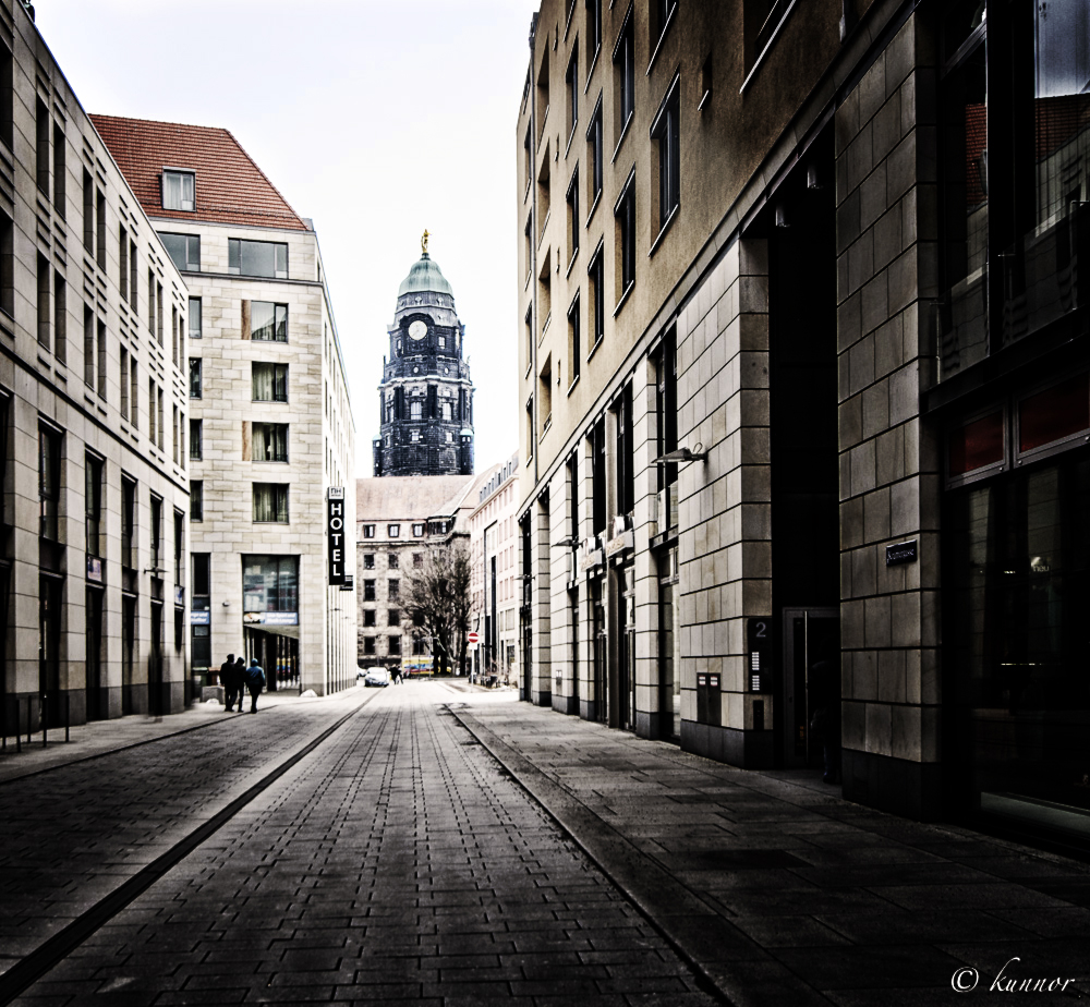 Blick zur Kreuzkirche