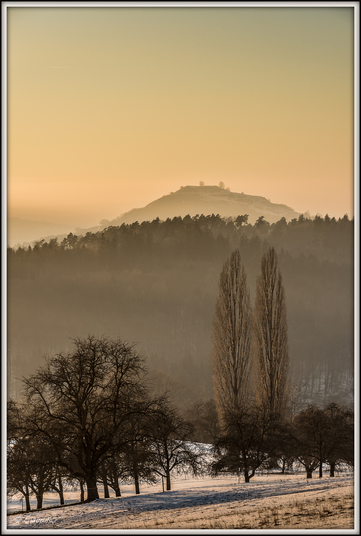 Blick zur Limburg oberhalb von Häringen