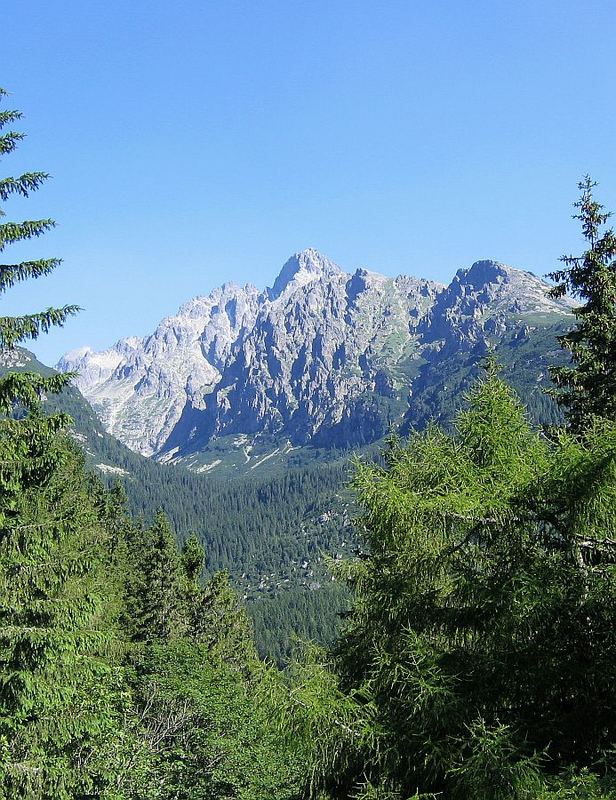 Blick zur Lomnitzer Spitze (Lomnicki stit) in der Hohen Tatra/Slowakei