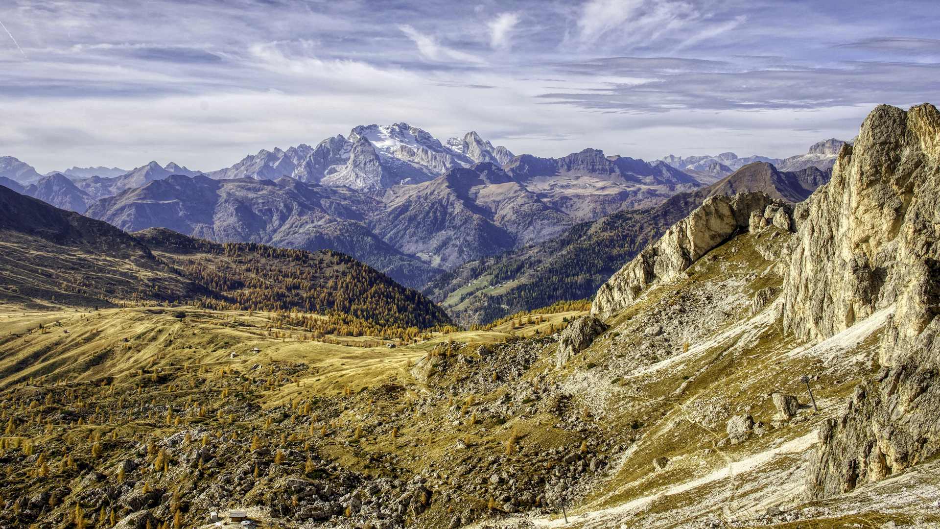  Blick zur Marmolatagruppe