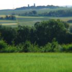 Blick zur Münzenburg, bei Butzbach, Hessen, Germany