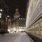 Blick zur nächtlichen Frauenkirche