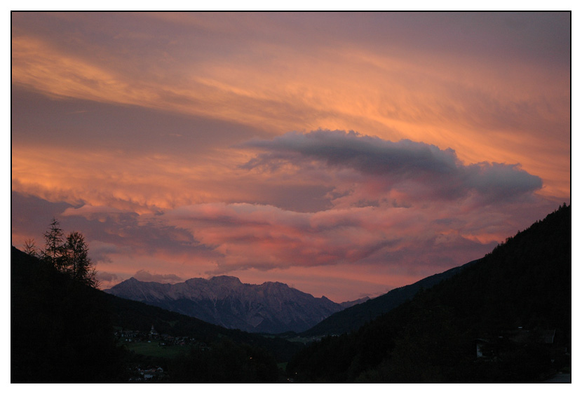 Blick zur Nordkette aus dem Stubaital