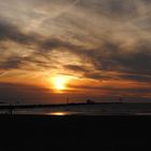 Blick zur Nordsee, Sonnenuntergang Hoek van Holland