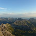 Blick zur Oberzalimhütte (Rätikon) und zum Bodensee