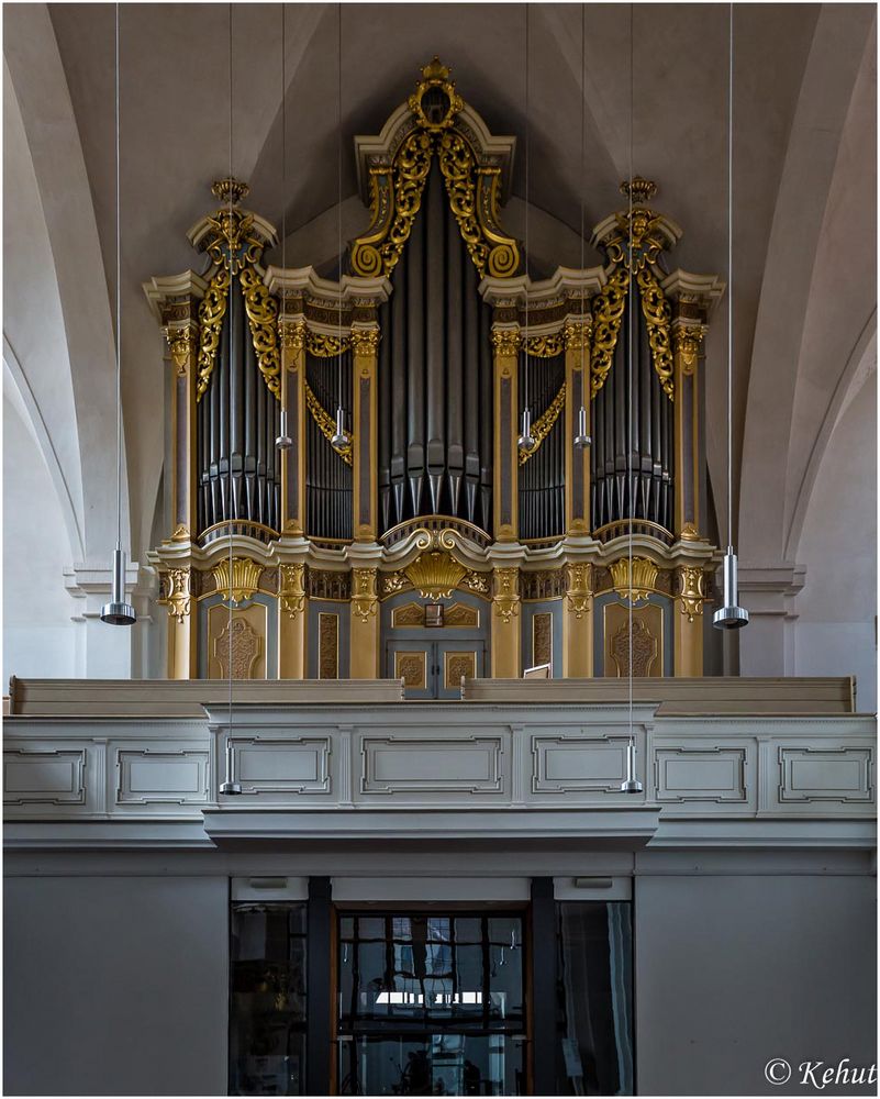 Blick zur Orgel in der Stadtkirche St. Petri