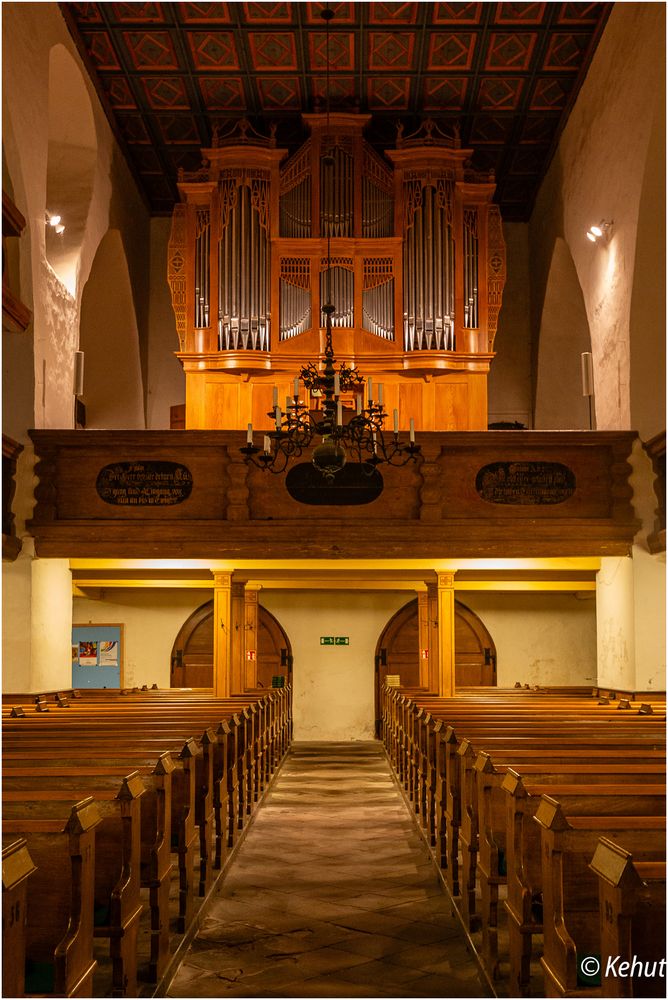 Blick zur Orgel - St. Stephani Ottersleben-