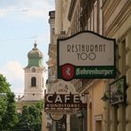 Blick zur Pfarre Gumpendorf - St. Ägyd von der Stumpergasse