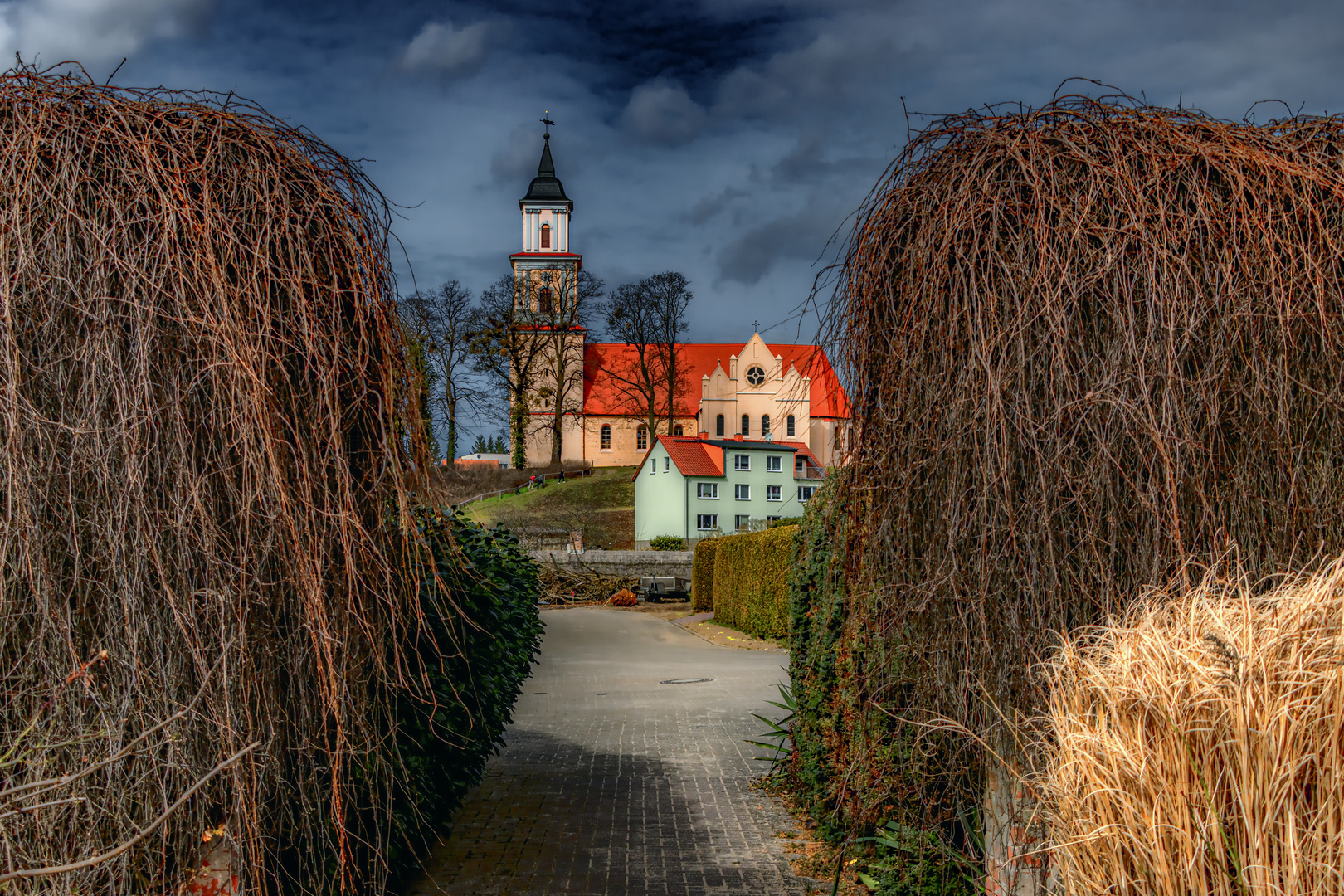 Blick zur Pfarrkirche St. Marien auf dem Berge