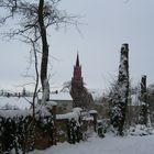 Blick zur Rathenower Kirche