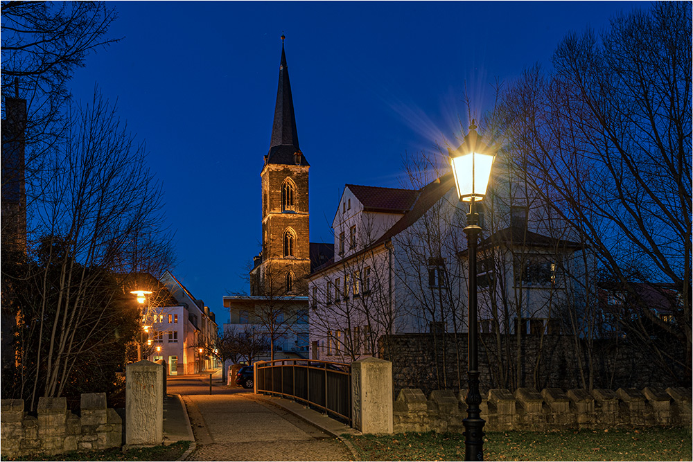 Blick zur St. Stephanie Kirche in Aschersleben