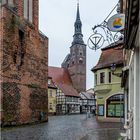 Blick zur St. Stephanskirche in Tangermünde