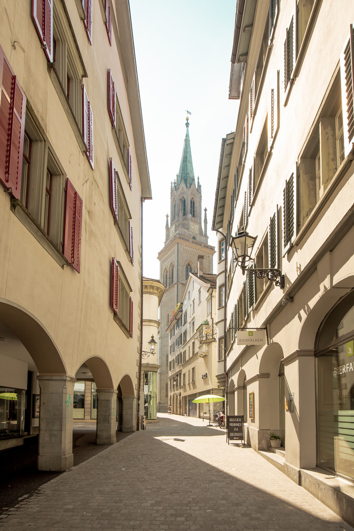 Blick zur Stiftskirche